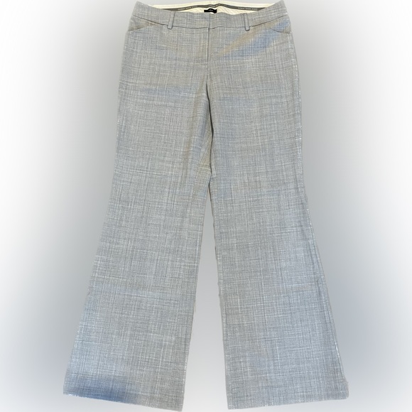 Express Dress Pants, Editor Wide Leg in Grey Crosshatch, Size 4 Short - Picture 2 of 8